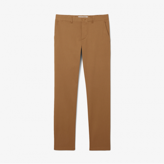 LACOSTE Ανδρικό Ελαστικό Βαμβακερό Παντελόνι Gabardine Chinos HH3463 00 DPC Καφέ