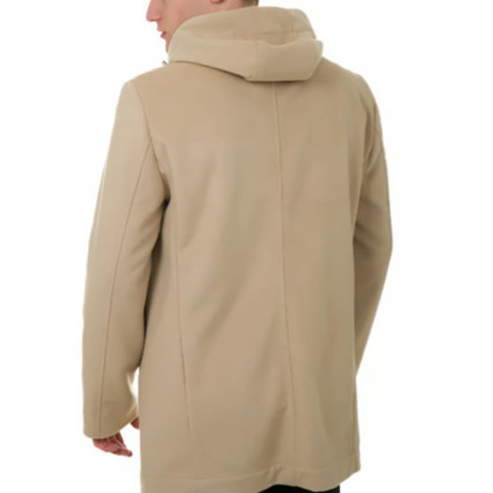 ARTISTI ITALIANI Ανδρικό Ημίπαλτο Παρκά Με Κουκούλα Κανονική Γραμμή AI26110/P.1 Μπεζ