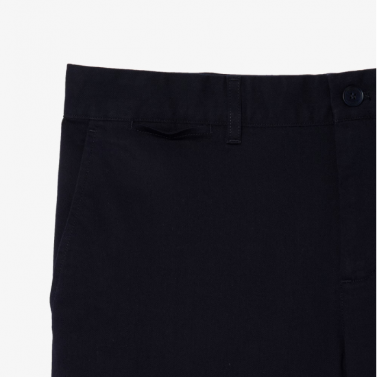 LACOSTE Ανδρικό Ελαστικό Βαμβακερό Παντελόνι Gabardine Chinos HH3463 00 HDE Σκούρο Μπλε