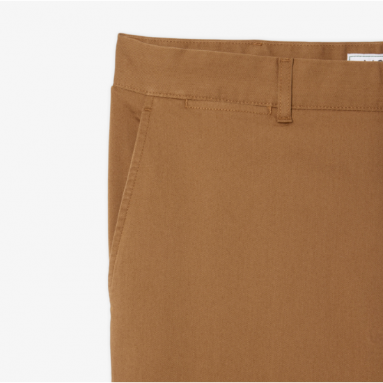 LACOSTE Ανδρικό Ελαστικό Βαμβακερό Παντελόνι Gabardine Chinos HH3463 00 DPC Καφέ