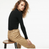 LACOSTE Γυναικεία Ελαστική Βαμβακερή Polo Pique Μπλούζα Στενή Γραμμή PF7841 00 031 Μαύρη