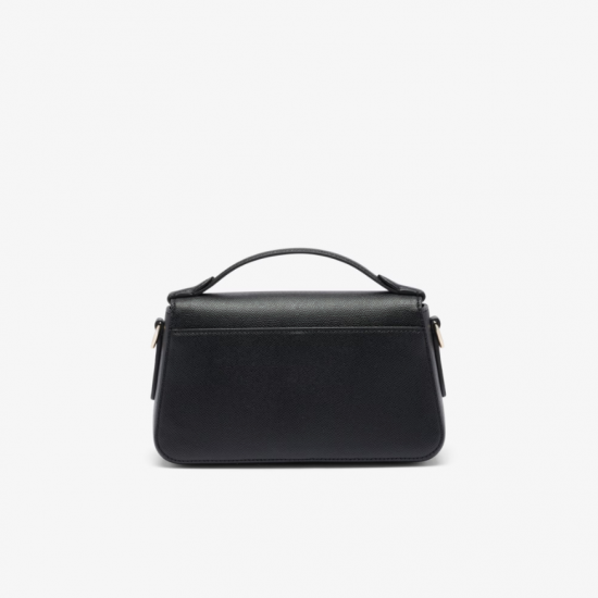 LACOSTE Γυναικεία Δερμάτινη Τσάντα Ώμου CrossoverShoukder Bag NF5099PH 000 Μαύρη