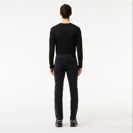 LACOSTE Ανδρικό Ελαστικό Βαμβακερό Denim Jean Στενή Γραμμή HH2704 00 HYY Μαύρο