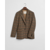 GANT Women's Regular Fit Wool Houndstooth Blazer Jacket 4770344 210 Roasted Walnut