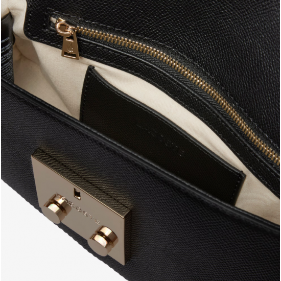 LACOSTE Γυναικεία Δερμάτινη Τσάντα Ώμου CrossoverShoukder Bag NF5099PH 000 Μαύρη