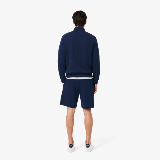 LACOSTE Ανδρικό Βαμβακερό Φλις Σορτς Κανονική Γραμμή GH9860 00 166 Σκούρο Μπλε