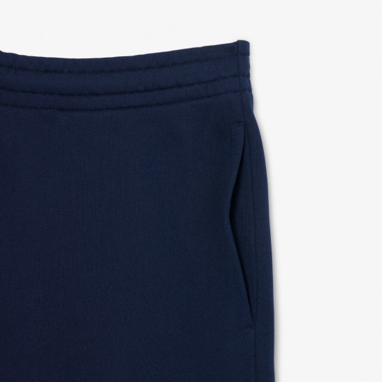 LACOSTE Ανδρικό Βαμβακερό Φλις Σορτς Κανονική Γραμμή GH9860 00 166 Σκούρο Μπλε
