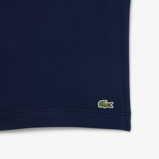 LACOSTE Ανδρικό Βαμβακερό Φλις Σορτς Κανονική Γραμμή GH9860 00 166 Σκούρο Μπλε