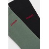 HUGO BOSS Men's Two Pair Socks Regular Lenght UNI COLORS CC 50469638 343 Black Khaki HUGO BOSS Men's Two Pair Socks Regular Lenght UNI COLORS CC 50469638 343 Black Khaki