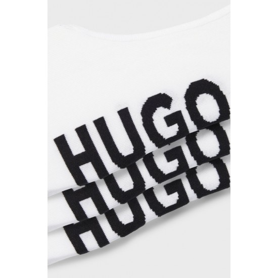 HUGO BOSS Men's Low Cut Socks 3P SL LOGO CC 50541589 100 White