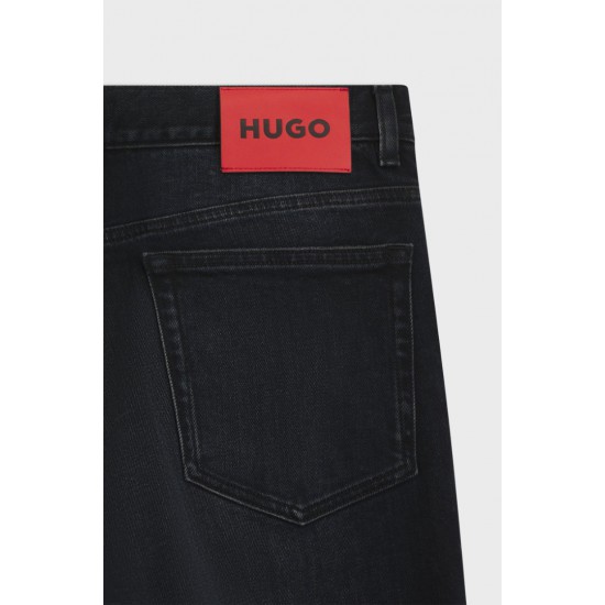 HUGO Ανδρικό Βαμβακερό Παντελόνι Jean HUGO 708 Κανονική Γραμμή 50547255 413 Σκούρο Μπλε