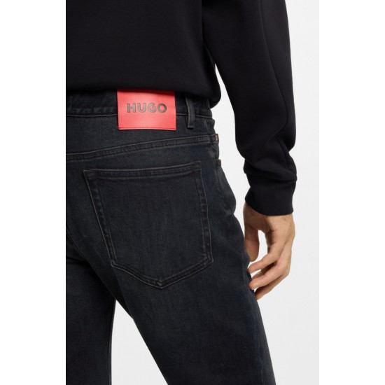 HUGO Ανδρικό Βαμβακερό Παντελόνι Jean HUGO 708 Κανονική Γραμμή 50547255 413 Σκούρο Μπλε