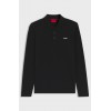 HUGO BOSS Ανδρική Βαμβακερή Polo Μπλούζα Donoslong Κανονική Γραμμή 50547358 001 Μαύρη