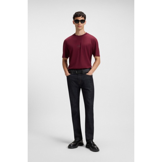 HUGO Ανδρικό Ελαστικό Βαμβακερό Jean Παντελόνι Hugo708 Κανονική Γραμμή 50547239 401 Σκούρο Μπλε