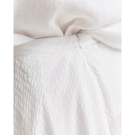 GANT Γυναικεία Φούστα Tonal Striped Seersucker Άνετη Γραμμή 4400182 110 Λευκή