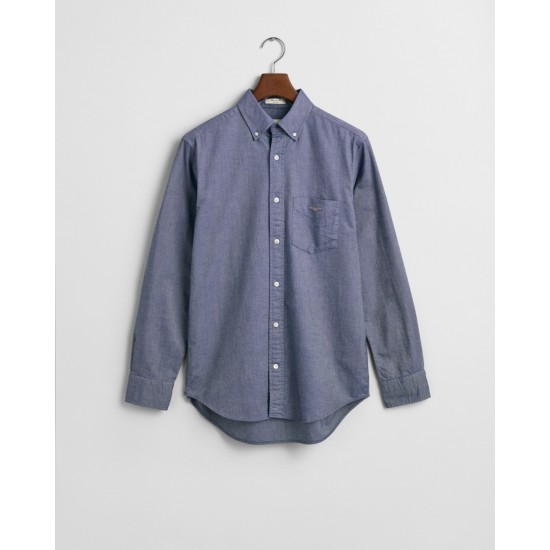 GANT Ανδρικό Βαμβακερό Πουκάμισο Classic Oxford Κανονική Γραμμή 3000200 423 Μπλε