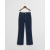 GANT Γυναικείο Βαμβακερό Ελαστικό Παντελόνι Flare Jeans Κανονική Γραμμή 4100237 960 Σκούρο Μπλε