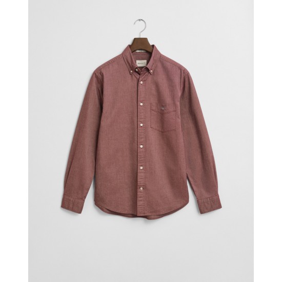 GANT Ανδρικό Βαμβακερό Πουκάμισο Classic Oxford Κανονική Γραμμή 3000200 604 Μπορντό