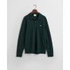 GANT Ανδρικό Βαμβακερό Shield Pique Polo Κανονική Γραμμή 2230 374 Πράσινο Σκούρο