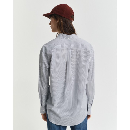 GANT Women's Cotton Regular Fit Classic Poplin Graphic Shirt 4300557 423 Persian Blue