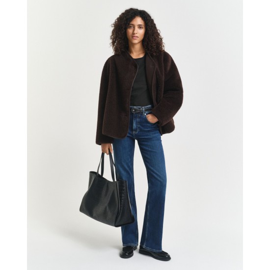 GANT Γυναικεία Βαμβακερή Μπλούζα Μακρυμάνικη Shield T-Shirt 4200748 005 Μαύρη