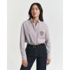 GANT Women's Cotton Regular Fit Classic Poplin Graphic Shirt 4300557 656 Plum Wine