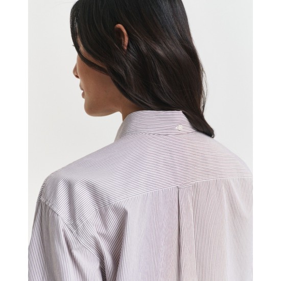 GANT Women's Cotton Regular Fit Classic Poplin Graphic Shirt 4300557 656 Plum Wine
