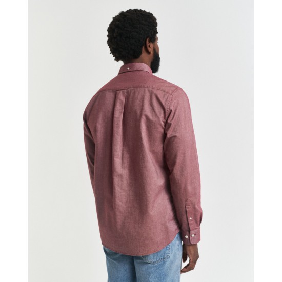 GANT Ανδρικό Βαμβακερό Πουκάμισο Classic Oxford Κανονική Γραμμή 3000200 604 Μπορντό