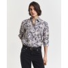 GANT Women's Cotton Voile Regular Fit Paisley Shirt 4300599 423 Persian Blue