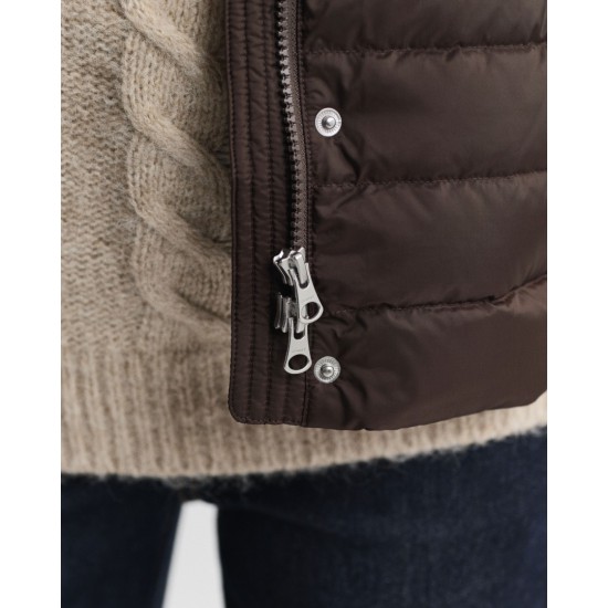 GANT Γυναικείο Αμάνικο Μπουφάν Light Down Vest 4700480 202 Σκούρο Καφέ