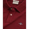 GANT Ανδρικό Βαμβακερό Shield Pique Polo Κανονική Γραμμή 2230 604 Μπορντό