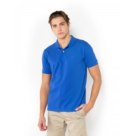 THE BOSTONIANS Ανδρικό Οργανικό Βαμβακερό Polo Pique Κανονική Γραμμή PS0001 B178BX Μπλε Ραφ