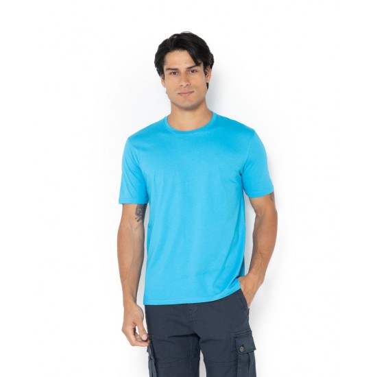 THE BOSTONIANS Ανδρικό Βαμβακερό Essential T-Shirt Κανονική Γραμμή TS1241 B086TR Τιρκουάζ