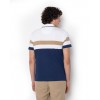 THE BOSTONIANS Ανδρικό Βαμβακερό Bold Stripped Polo Pique Κανονική Γραμμή PS4464 B166NV Λευκό Μπλε Μπεζ