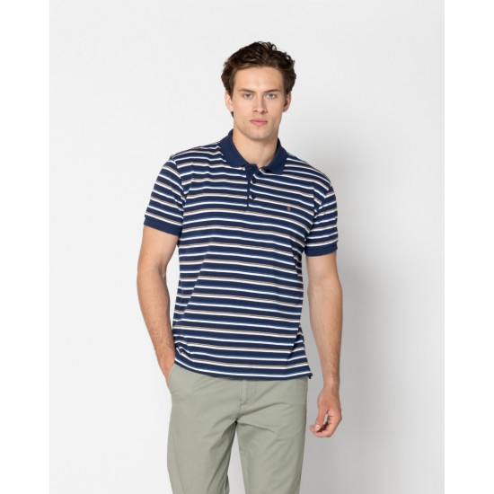 THE BOSTONIANS Ανδρικό Βαμβακερό Acorn Polo Pique Κανονική Γραμμή PS4465 B166BL Μπλε