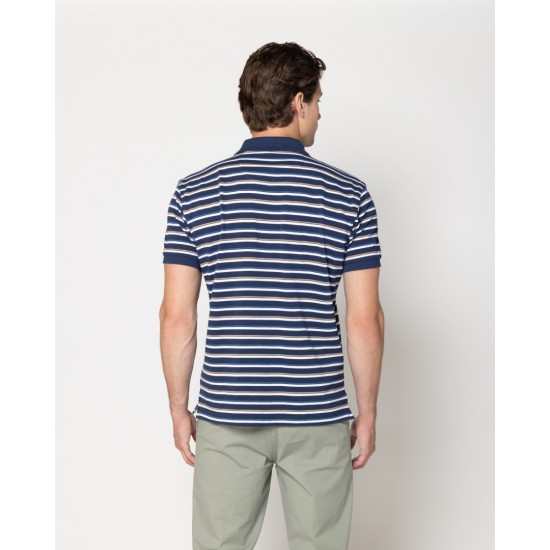 THE BOSTONIANS Ανδρικό Βαμβακερό Acorn Polo Pique Κανονική Γραμμή PS4465 B166BL Μπλε