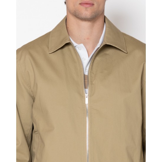 THE BOSTONIANS Ανδρικό Βαμβακερό Ελαφρύ Bomber Μπουφάν Κανονική Γραμμή W2065 B435BG Μπεζ