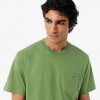 LACOSTE Ανδρικό Βαμβακερό T-Shirt Chest Pocket Κανονική Γραμμή TH2827 00 02M Πράσινο