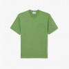 LACOSTE Ανδρικό Βαμβακερό T-Shirt Chest Pocket Κανονική Γραμμή TH2827 00 02M Πράσινο