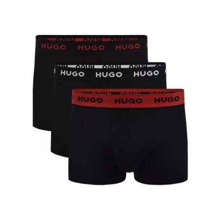 HUGO Ανδρικό Πακέτο Τριών Τεμαχίων Εσώρουχα Trunk 50532611 010 Μαύρο