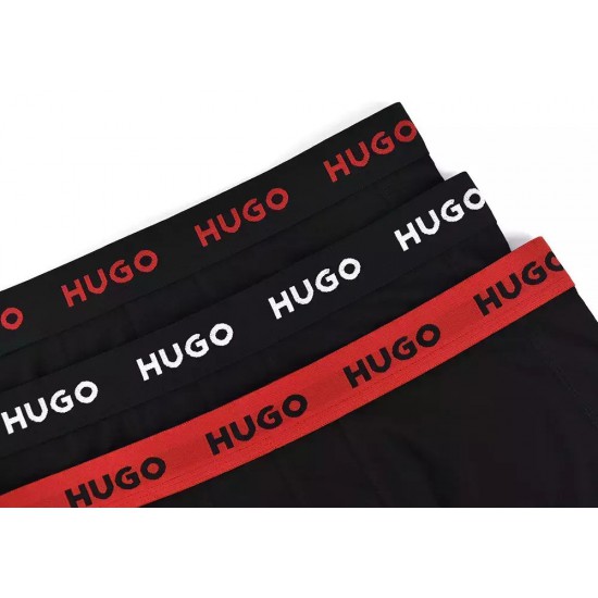 HUGO Ανδρικό Πακέτο Τριών Τεμαχίων Εσώρουχα Trunk 50532611 010 Μαύρο