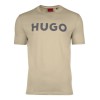 HUGO Ανδρικό Βαμβακερό T-Shirt Dulivio Κανονική Γραμμή 50467556 237 Ανοιχτό Καφέ