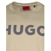 HUGO Ανδρικό Βαμβακερό T-Shirt Dulivio Κανονική Γραμμή 50467556 237 Ανοιχτό Καφέ