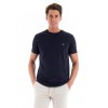 GANT Ανδρικό Βαμβακερό T-Shirt Pique Στενή Γραμμή 2013033 433 Σκούρο Μπλε
