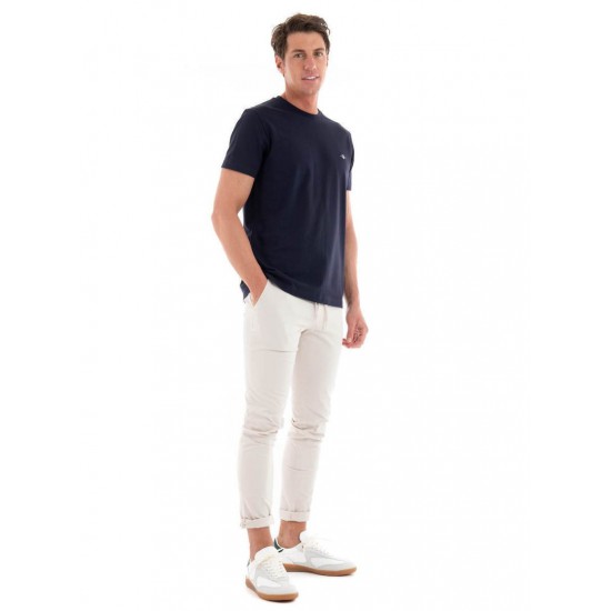 GANT Ανδρικό Βαμβακερό T-Shirt Pique Στενή Γραμμή 2013033 433 Σκούρο Μπλε