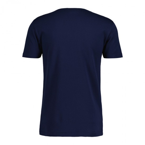 GANT Ανδρικό Βαμβακερό T-Shirt Pique Στενή Γραμμή 2013033 433 Σκούρο Μπλε