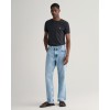 GANT Ανδρικό Βαμβακερό T-Shirt Pique Στενή Γραμμή 2013033 005 Μαύρο