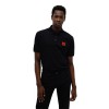 HUGO Ανδρικό Βαμβακερό Polo Dereso222 Στενή Γραμμή 50466202 001 Μαύρο
