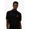 HUGO Ανδρικό Βαμβακερό Polo Dereso222 Στενή Γραμμή 50466202 001 Μαύρο