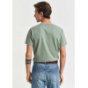 GANT Ανδρικό Βαμβακερό T-Shirt Pique Στενή Γραμμή 2013033 379 Πράσινο Χακί